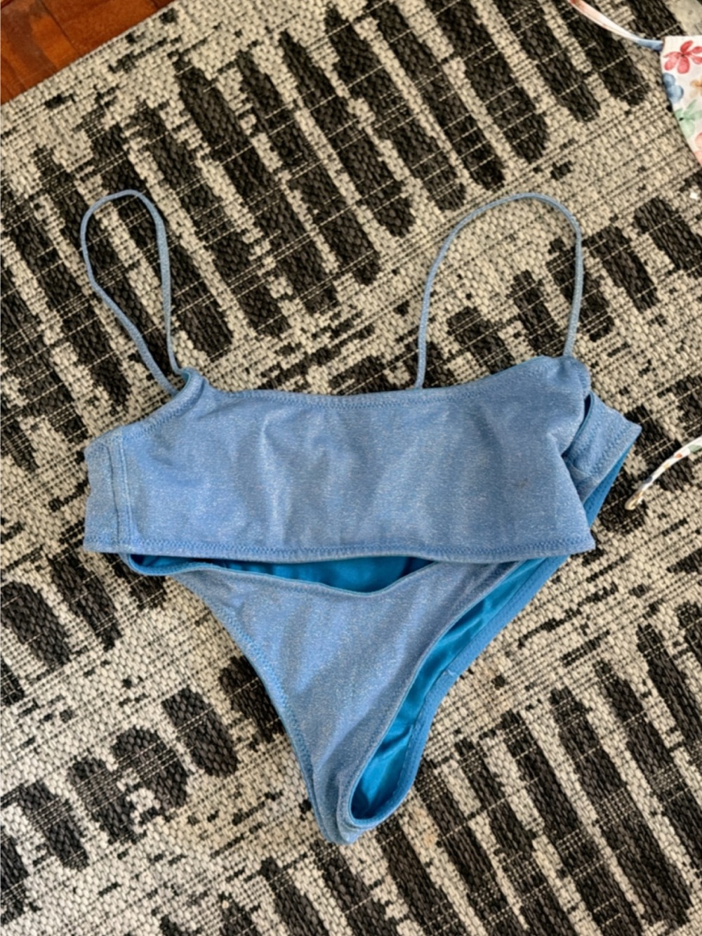 triangl swimwear Shimmery Light Blue Bikini Set